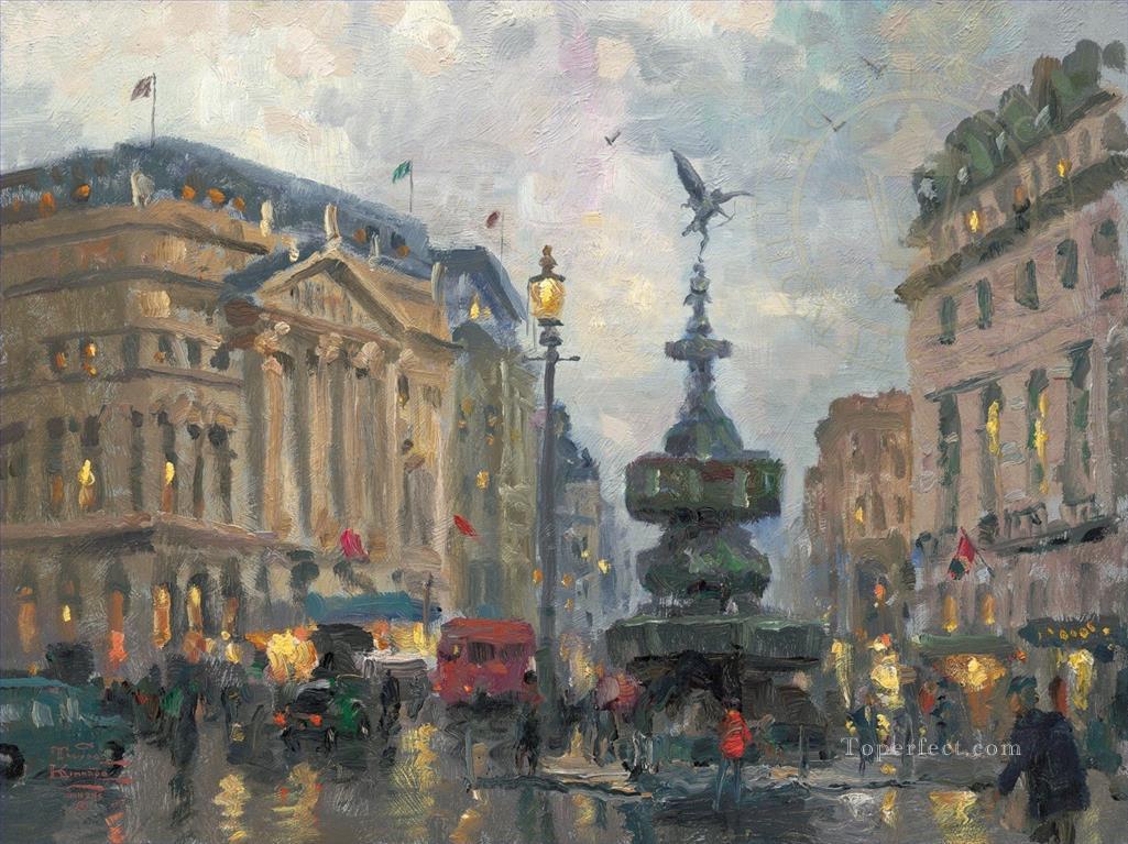 Piccadilly Circus London cityscape Oil Paintings